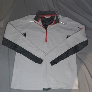 The North Face Men’s Light Gray Pullover Jacket with Black Accents